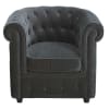 Sessel, Velours grau - Chesterfield